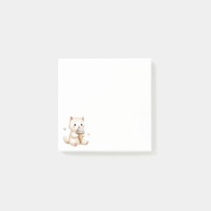 Minimalistisch design Schattigee kat met ijskegel Post-it® Notes
