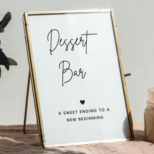 Minimalistisch Dessert Bar teken | Teken van de De Poster