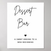 Minimalistisch Dessert Bar teken | Teken van de De Poster (Voorkant)