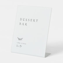 Minimalistisch Dessert Bar Trouwbord
