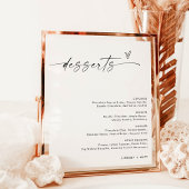 Minimalistisch dessert menu teken, Boho moderne br Poster