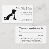 minimalistisch dierenarts afsprakenkaartje (Voorkant / Achterkant)