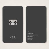 Minimalistisch DJ Logo Visitekaartje (Voorkant /achterkant)