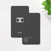 Minimalistisch DJ Logo Visitekaartje (Bureau)