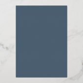 Minimalistisch donkerbruine donkerbruine bruinbrui folie uitnodiging (Achterkant)
