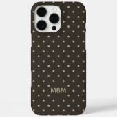 Minimalistisch donkergrijs aangepaste monogram pol Case-Mate iPhone case (Achterkant)