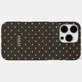 Minimalistisch donkergrijs aangepaste monogram pol Case-Mate iPhone case (Achterkant (horizontaal))