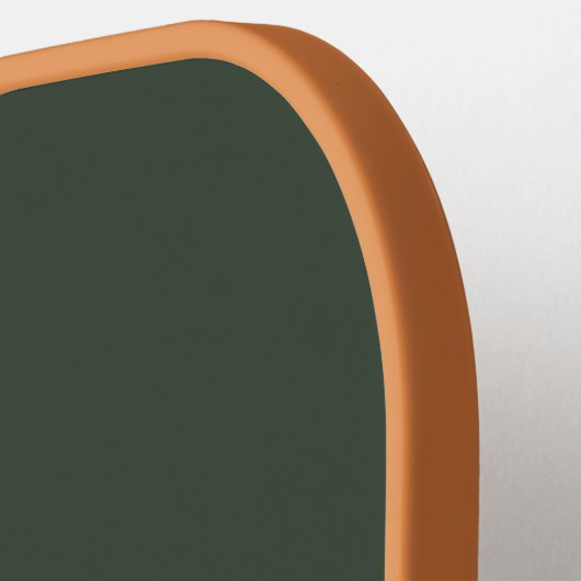 Minimalistisch donkergroen gouden script gepersona pickleball paddle (Links Detail)