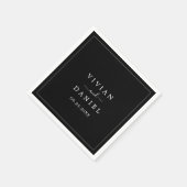 minimalistisch | Donkerzwarte bruiloft Servet (Hoek)