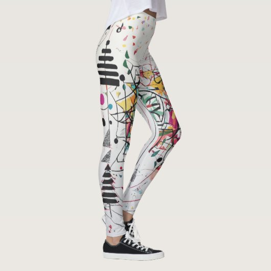 "Minimalistisch Doodle Pad Kerst: Pop kunst abstra Leggings (Rechts)