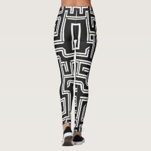Minimalistisch doolhof met monochroom leggings
