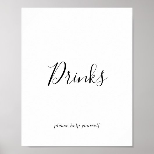 Minimalistisch drankbord poster (Voorkant)