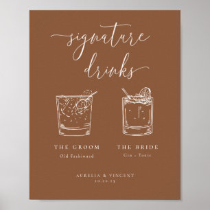 Minimalistisch Drink Poster van de Aardust van de