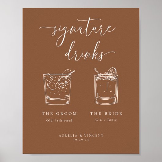 Minimalistisch Drink Poster van de Aardust van de  (Voorkant)