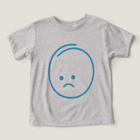 Minimalistisch droevig pictogram (Design voorkant)