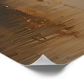 Minimalistisch Dubai Skyline Poster – Midden-Ooste (Hoek)