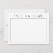 Minimalistisch dubbelzijdig foto Afstuderen Bedankkaart (Achterkant)