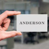 Minimalistisch dun gestreept grijs visitekaartje