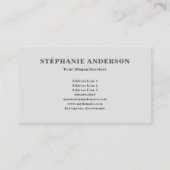 Minimalistisch dun gestreept grijs visitekaartje (Achterkant)
