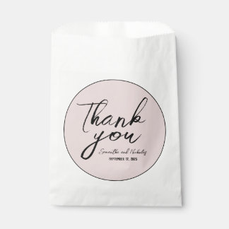 Minimalistisch Dusty Pink Calligraphy Script Bedan Bedankzakje