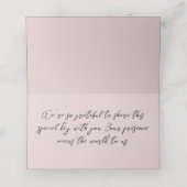 Minimalistisch Dusty Pink Table nummer (Binnenkant ongevouwen)