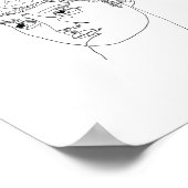 Minimalistisch Een lijn op Poster van David (Hoek)