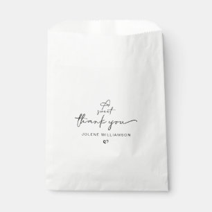 Minimalistisch Een Mooie Bedankt Script Hart Bedankzakje