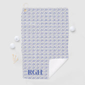 Minimalistisch eenvoudig aangepast monogram golfhanddoek (Insitu)