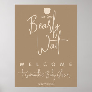 Minimalistisch eenvoudig Baby shower voor modern b Poster