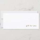 Minimalistisch eenvoudig cadeaucertificaat (Achterkant)