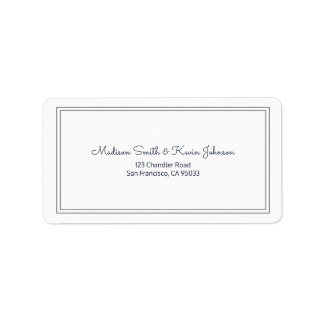 Minimalistisch Eenvoudig Cursief bruiloft-adres Etiket