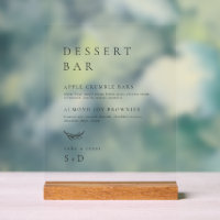 Minimalistisch Eenvoudig Dessert Menu Trouwbord