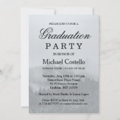 Minimalistisch eenvoudig Elegant Forest Misty Afst Kaart (Voorkant)