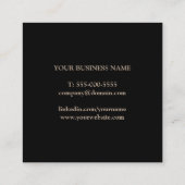 Minimalistisch, eenvoudig elegant Kraft Paper Vierkante Visitekaartje (Achterkant)