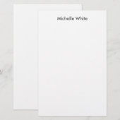 Minimalistisch Eenvoudig Elegant Leesbaar Modern Briefpapier (Voorkant / Achterkant)