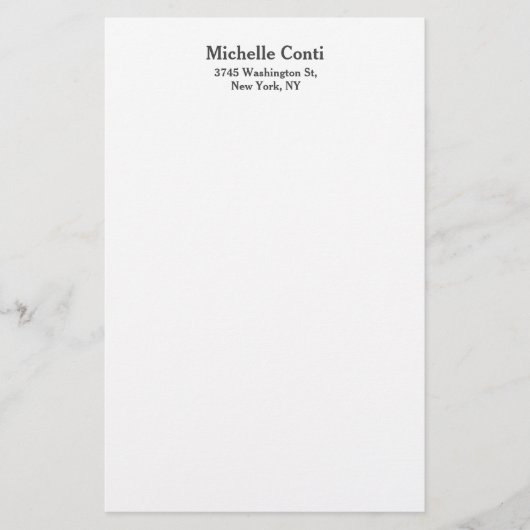 Minimalistisch Eenvoudig Elegant Leesbaar Modern  Briefpapier (Voorkant)