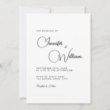 Minimalistisch Eenvoudig Elegant Modern White Wedd