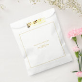 Minimalistisch Eenvoudig Gold Black en White Weddi Bedankzakje (Gezegeld)