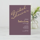 Minimalistisch & eenvoudig goud & aubergine Vrijge Kaart (Staand voorkant)