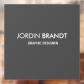 Minimalistisch eenvoudig grijs bedrijf raamsticker (Vel 2)