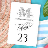 Minimalistisch Eenvoudig Grijs Monogram Naam Datum Kaart