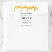 Minimalistisch eenvoudig honinglabel vierkante sticker (Tas)