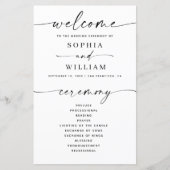 Minimalistisch eenvoudig huwelijksprogramma | Mode (Voorkant)