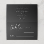 Minimalistisch eenvoudig huwelijkstafelnummer (Buitenkant ongevouwen)