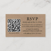 Minimalistisch Eenvoudig Kraft Weddenschap QR RSVP Informatiekaartje (Voorkant)