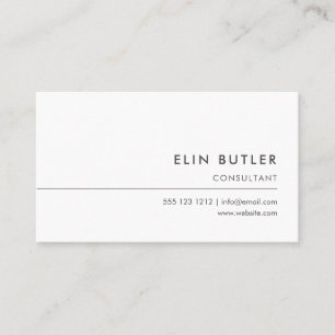 Minimalistisch eenvoudig Logo wit Visitekaartje