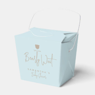 Minimalistisch eenvoudig modern beer Baby shower Bedankdoosjes
