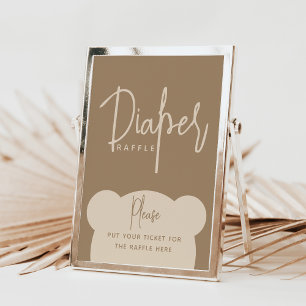 Minimalistisch eenvoudig modern Beer Baby shower D Poster