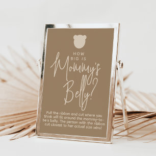 Minimalistisch eenvoudig modern Beer Baby shower G Poster