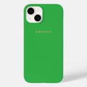 Minimalistisch eenvoudig modern monogram groen gou Case-Mate iPhone case (Achterkant)